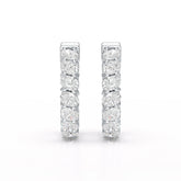 Oval Cut Lab Diamond Hoops Earrings